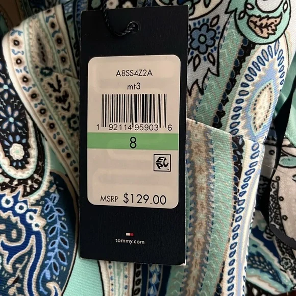 NEW Tommy Hilfiger women’s paisley bodycon dress - size 8 - Picture 5 of 5